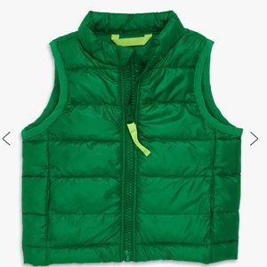 PRIMARY | Baby Lightweight Puffer Vest in Green | 12-18M